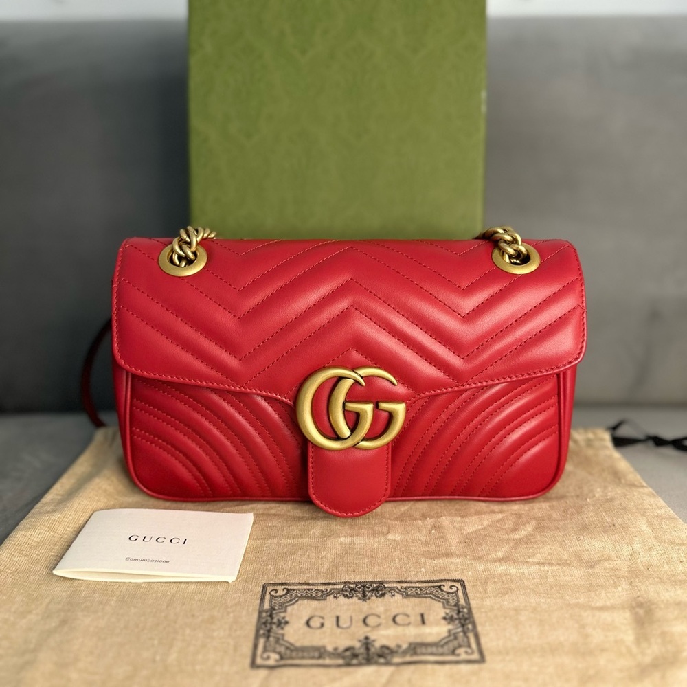 NWT Gucci Matelasse GG Marmont Shoulder Bag - Picture 10 of 15